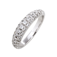 [手元供養] 遺骨を納める指輪 メモリアルリング　LJR11C(ダイヤモンドパヴェ）［素材：プラチナ900］