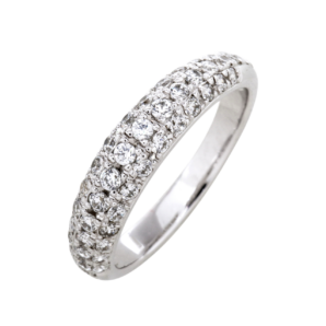 [手元供養] 遺骨を納める指輪 メモリアルリング　LJR11C(ダイヤモンドパヴェ）［素材：プラチナ900］