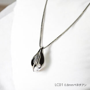 完全防水の樹脂封入アクセサリー LC01 プラチナ900