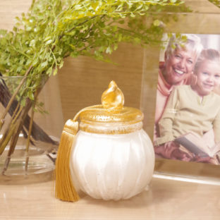 ご自宅供養用デザイン骨壺 アッシュグラス ミニ骨壷 [プリタMS]