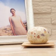 信楽焼　手元供養用ミニ骨壷　おもかげ　　花風~hanakaze~