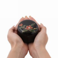 【ミニ骨壷】現代漆・モダン骨壷 Cocoroこころ　小椿（こつばき）