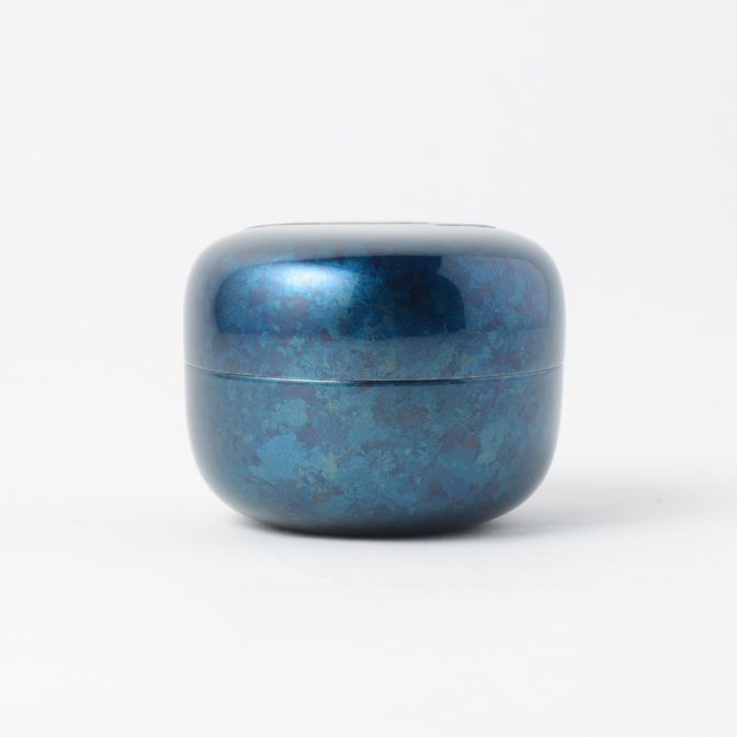 こころ 奏ラピスブルー　蒔絵・螺鈿の美しいミニ骨壷　総漆塗り