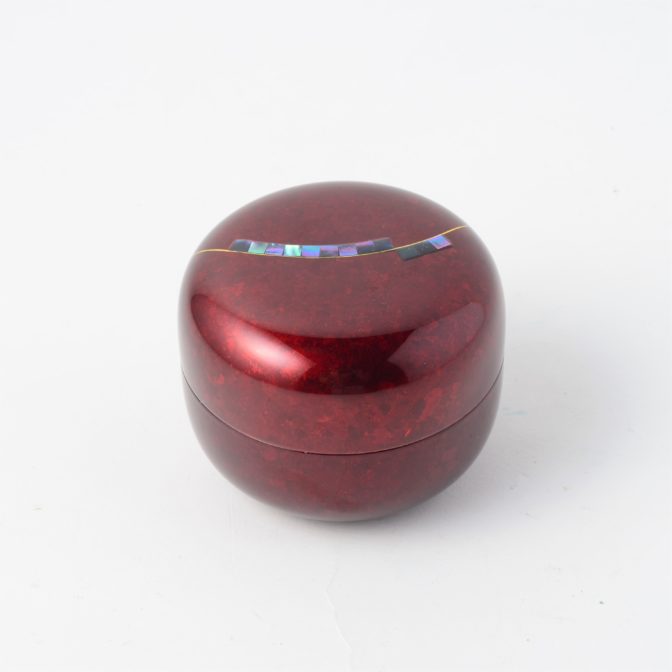 こころ 奏ボルドー　蒔絵・螺鈿の美しいミニ骨壷　総漆塗り