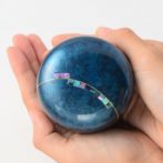 こころ 奏ラピスブルー　蒔絵・螺鈿の美しいミニ骨壷　総漆塗り