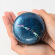 【ミニ骨壷】現代漆・モダン骨壷 Cocoroこころ　奏（かなで）ラピスブルー