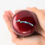 こころ 奏ボルドー　蒔絵・螺鈿の美しいミニ骨壷　総漆塗り