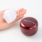 こころ 奏ボルドー　蒔絵・螺鈿の美しいミニ骨壷　総漆塗り