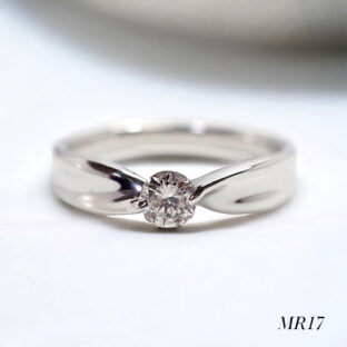メモリアルリングMR17 地金：K10WG (10Kホワイトゴールド）