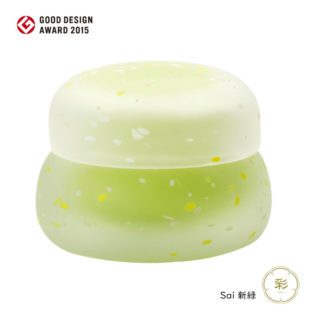 【グットデザイン賞】手元供養用デザイン骨壷　Sai 彩・新緑 納骨袋付 桐箱入