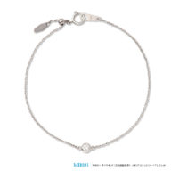 メモリアルジュエリー　ブレスレット MB01 【完全防水樹脂埋封ジュエリー】 プラチナ×ダイヤモンド(誕生石)