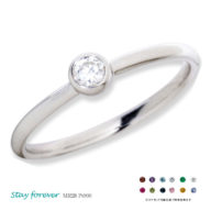 セミオーダーメモリアルリング【MR28/Pt900×ダイヤモンド(3ｍｍ)または誕生石】