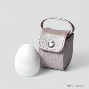 [ポポ・ノーブルホワイト]　携帯用ポーチ付メモリアルボトル POPOポポ ミニ骨壷（骨壺）ペットのご遺骨にも