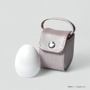 [ポポ・ノーブルホワイト]　携帯用ポーチ付メモリアルボトル POPOポポ ミニ骨壷（骨壺）ペットのご遺骨にも