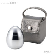 [ポポ・クリアシルバー]　携帯用ポーチ付メモリアルボトル POPOポポ ミニ骨壷（骨壺）ペットのご遺骨にも