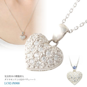 完全防水の樹脂封入アクセサリー LC02 プラチナ900