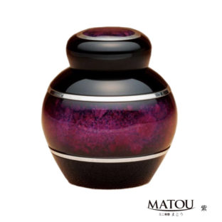 手元供養用 ミニ骨壷 [まとう/紫] 七宝瑠璃と金属加工の技による品質高い逸品