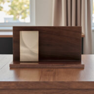 ミニ仏壇・ミニ骨壷用置台・手元供養用飾り台　ソウルステージプレッソ(ウォールナット)角タイプ