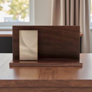 ミニ仏壇・ミニ骨壷用置台・手元供養用飾り台　ソウルステージプレッソ(ウォールナット)角タイプ