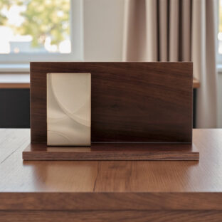 ミニ仏壇・ミニ骨壷用置台・手元供養用飾り台　ソウルステージプレッソ(ウォールナット)角タイプ