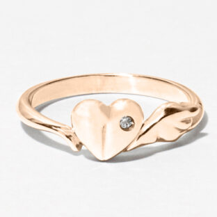 メモリアルリングLSR070 【完全防水樹脂埋封ジュエリー】 K18PG ピンクゴールド×誕生石