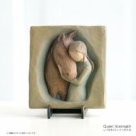 メモリアルオブジェ　飾りプレートQuiet Strength　～いつもそこにいてくれたね～　馬　willowtree　【ウィローツリー】