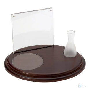 Soul Stage ソウルステージ 【 F　エフ　ダークブラウン】　シンプルな木製ステージに写真たてと花たてがセットに