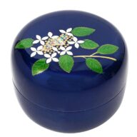 【ミニ骨壷】現代漆・モダン骨壷 Cocoroこころ　紫陽花 アジサイ コバルト色