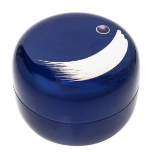 【手元供養】【ミニ骨壷】現代漆・モダン骨壷 Cocoroこころ　新月 コバルト色
