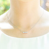 【MS21/K10WG】 樹脂封入の完全防水メモリアルジュエリー　遺骨ペンダントMS20 １0金ホワイトゴールド×3石の宝石