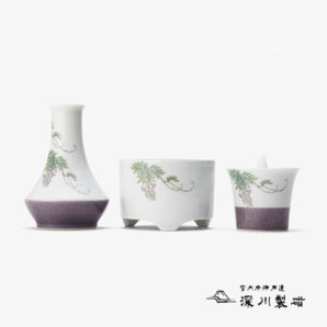 深川製磁製　三具足『柴藤』仏具３点セット