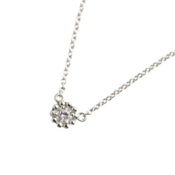 【MS22/Pt900】 完全防水セミオーダー遺骨ペンダントMS22 素材:プラチナ×誕生石(3mm)